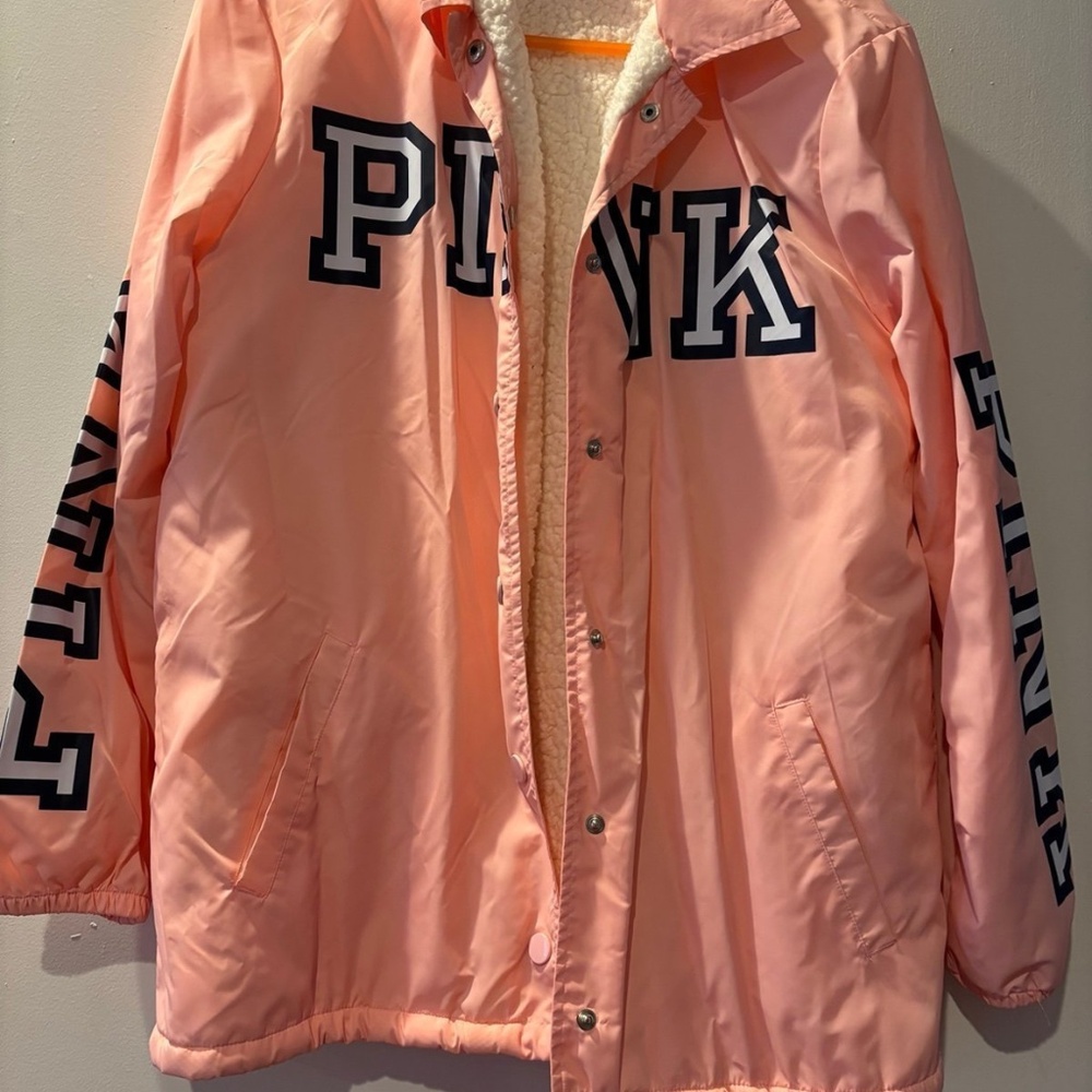 PINK Sherpa Coach Jacket